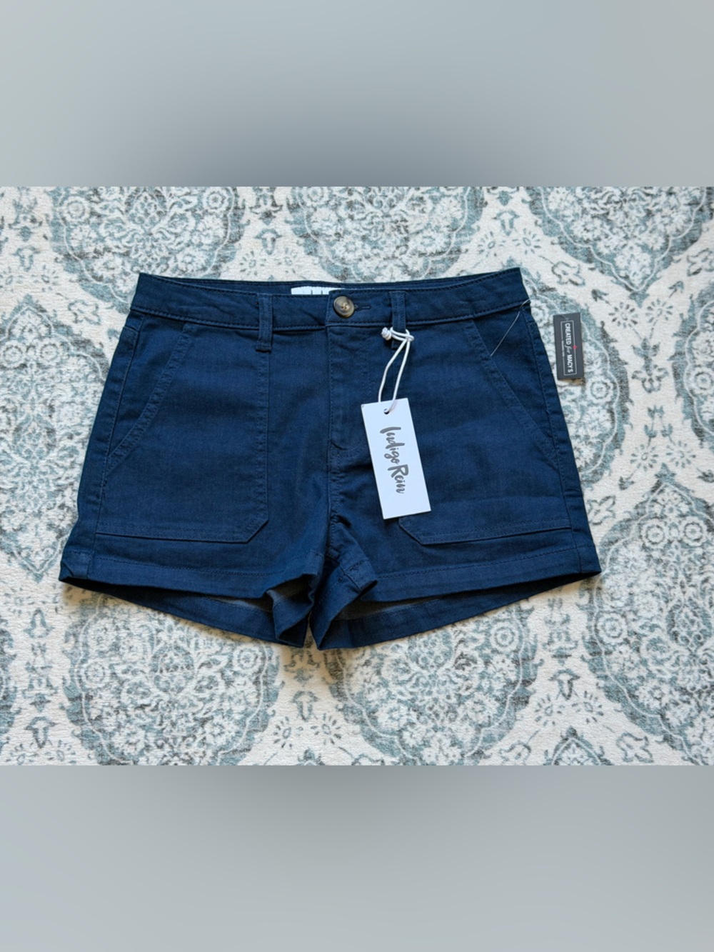 Indigo Rein Women's Navy High Waist Casual Shorts
